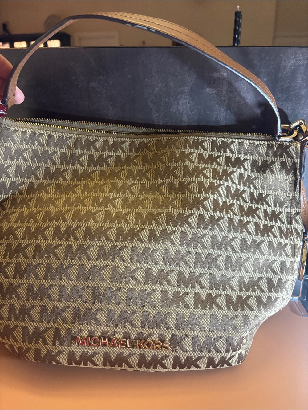 Michael Kors Brown Signature MK Shoulder Bag